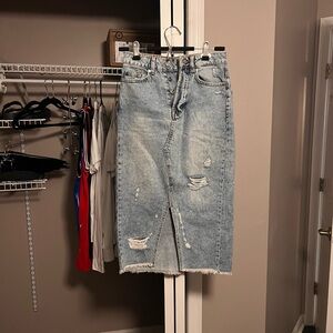 HM denim midi skirt